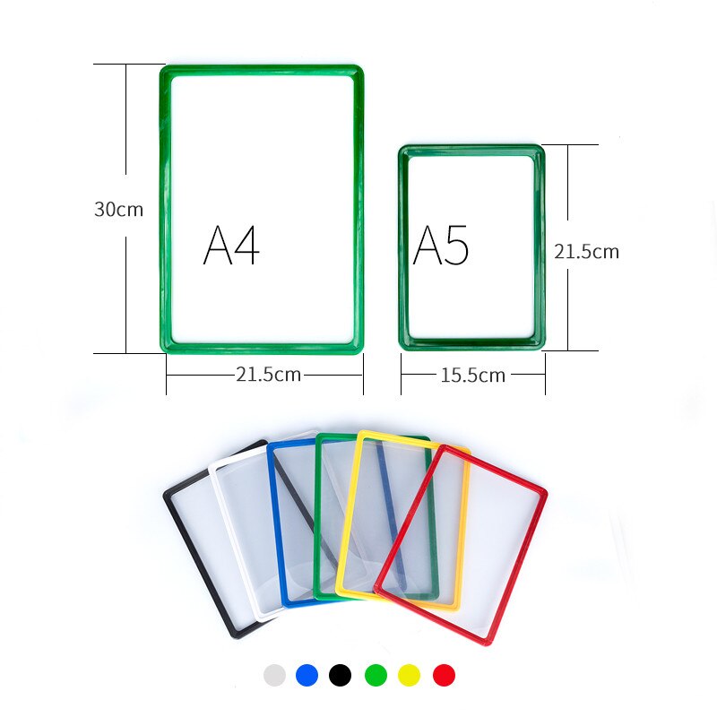 A5 Shelf Hanging Price Label Sign Display Holder Supermarket Product Poster Picture Display Hanging Holder Frame