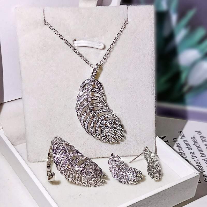 3Pcs Pack 2022 Veren Zilver Kleur Bruid Dubai Sieraden Set Voor Vrouwen Anniversary Sieraden Bulk Verkoop j6140