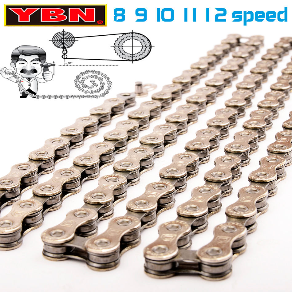 YBN-cadena para bicicleta de montaña, 8/9/10/1/12 velocidades, compatible con SRAM SHIMANO, sin empaquetar