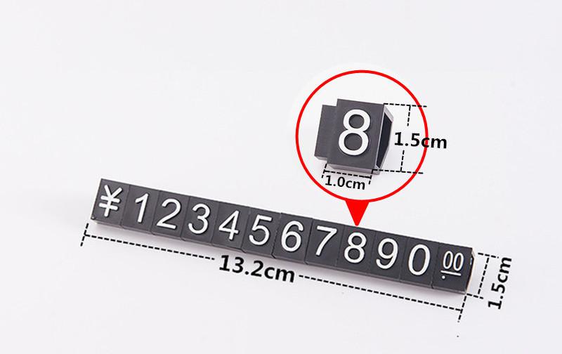 Commodity Price Label Marker Handicraft Porcelain Pentagon Price Block Label Number Jewelry Price Tag Brick Cube Sign Block