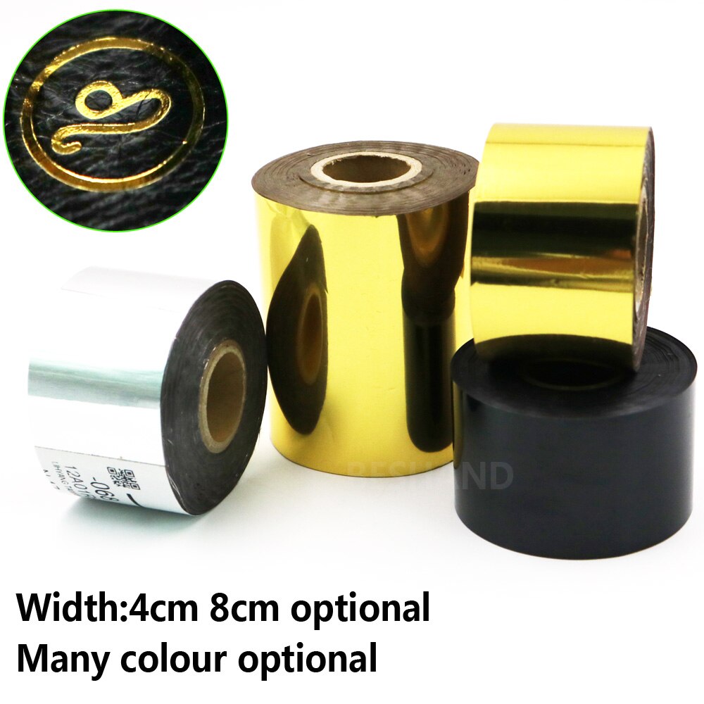 4cm/8cm Gold Blocking Silver Black Foil for Stamping Leather Craft Embosing Logo Bronzing Paper Gilding Quill Pen