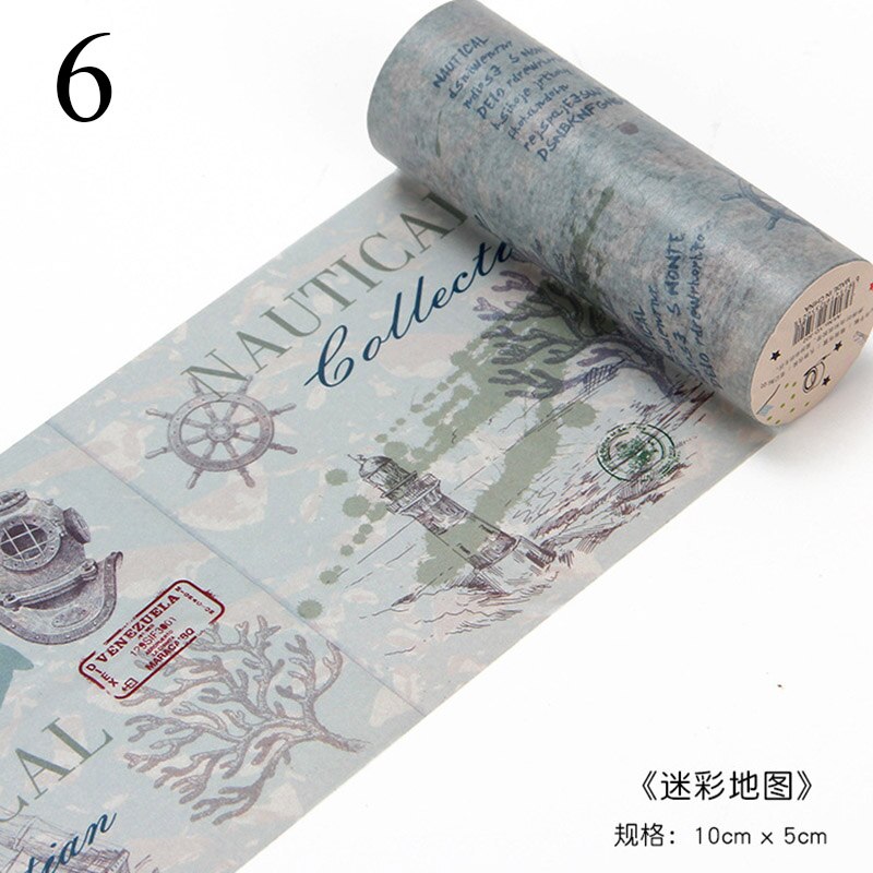 Retro avis washi tape bred maskeringstape diy dekorativt klæbebånd klistermærke til scrapbooking dagbog papirvarer: 6