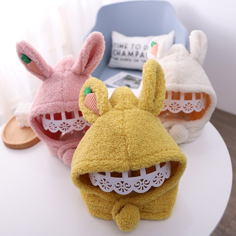 Winter cartoon baby muts set plus fluwelen baby capuchon muts jongens meisjes mutsen kinderen winddichte outdoor ski mutsen baby pluche muts