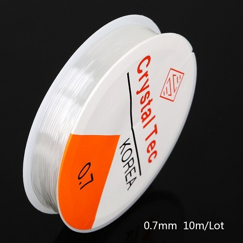 Mode 5/8/10/12/15 Meter/Roll Lengte Diameter Crystal Elastisch string Discussie Voor DIY Ketting Armband Sieraden: 0.7mm 10M