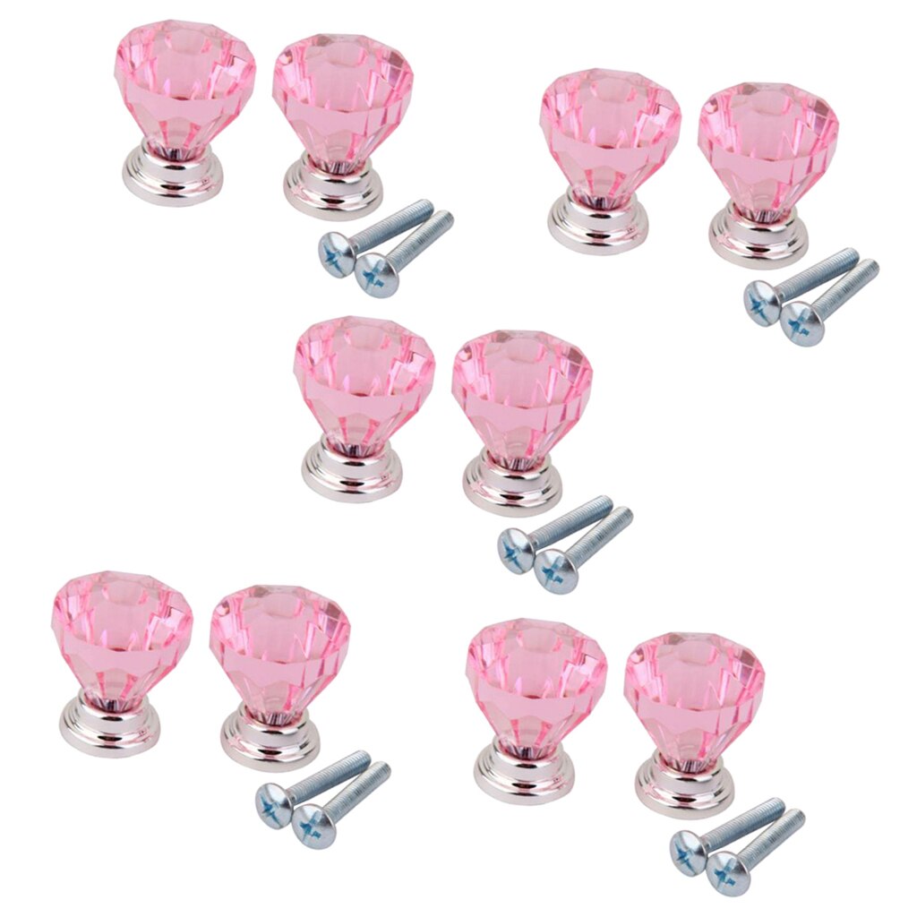 Tiradores de cajón rosa, 10 piezas, tiradores de armario, vestidor, armario, contenedor, manija, decoración para muebles, cajones