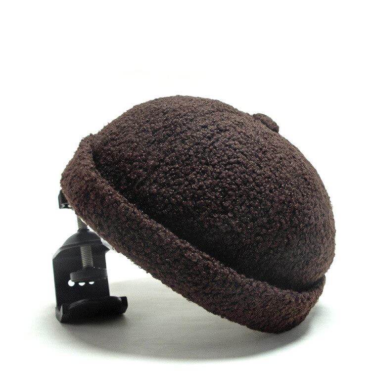 Gorra ajustable para el viento de la universidad escocesa, gorra de marinero, gorro Retro para hombres y mujeres con pelo , gorra estilo Hip Hop: Marrón