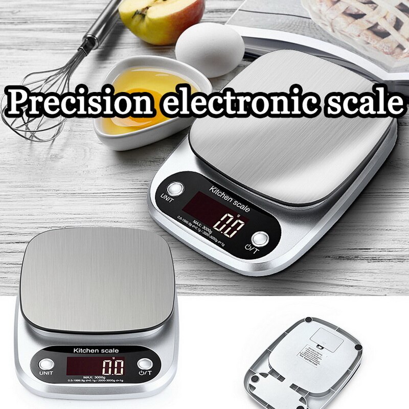 5kg/0.1g Highly Accurate Kitchen Digital Food Scale Weighing Food Scale Household Balance Cooking Measure Tool G/oz/ml/fl