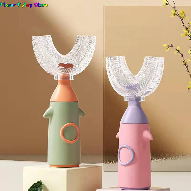 1PC spazzolino da denti per bambini a forma di U 360 ° spazzolino da denti per bambini cura dei denti per la pulizia dei denti spazzolino da denti per bambini spazzola per bambini cura dentale
