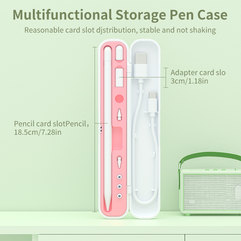 Ask till apple pencil, fodral till apple pencil, ipad-penntillbehör, inkluderar 5 pennspetsar