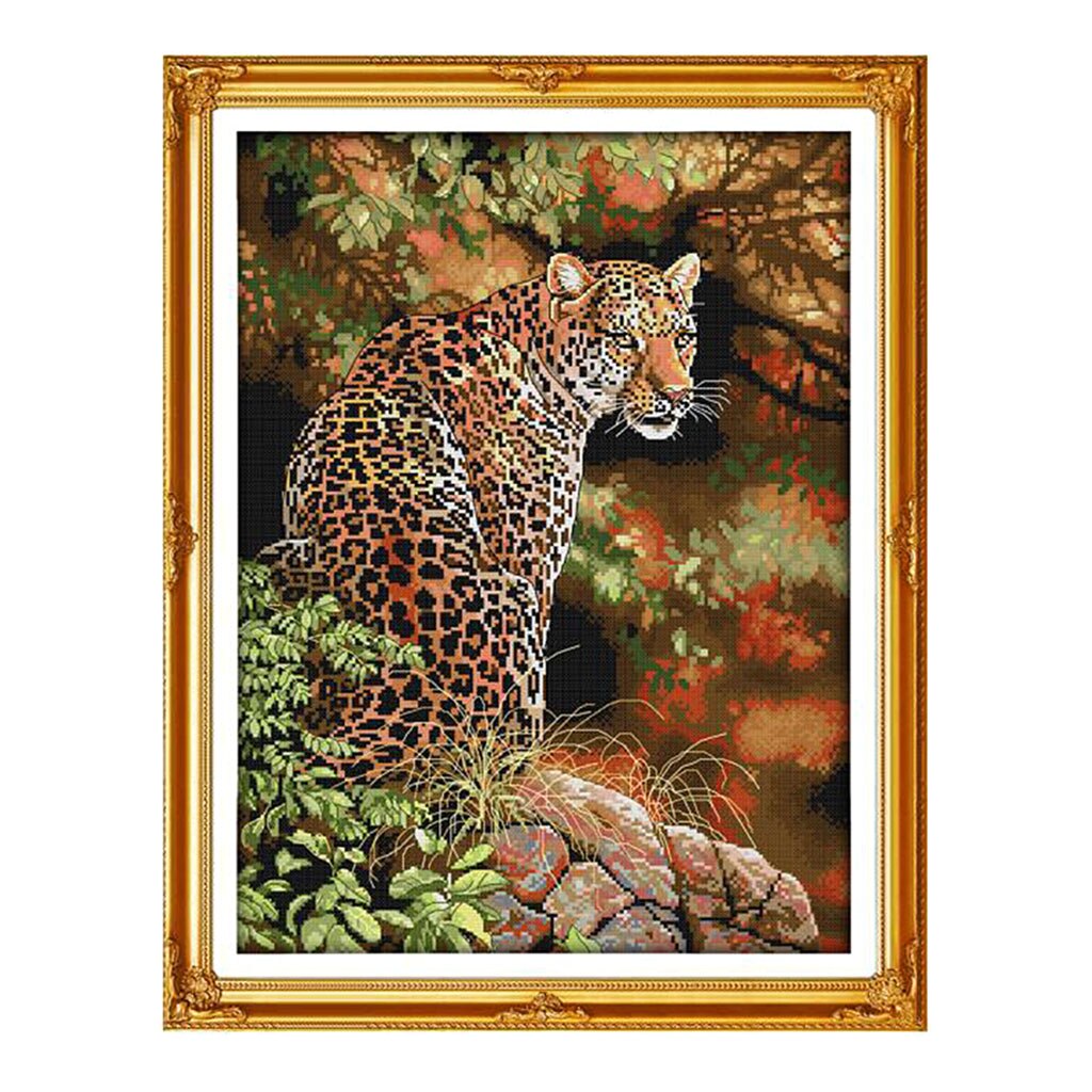 Dimensions Needlecrafts Leopard Stamped Cross Stitch Craft Animal Embroidery
