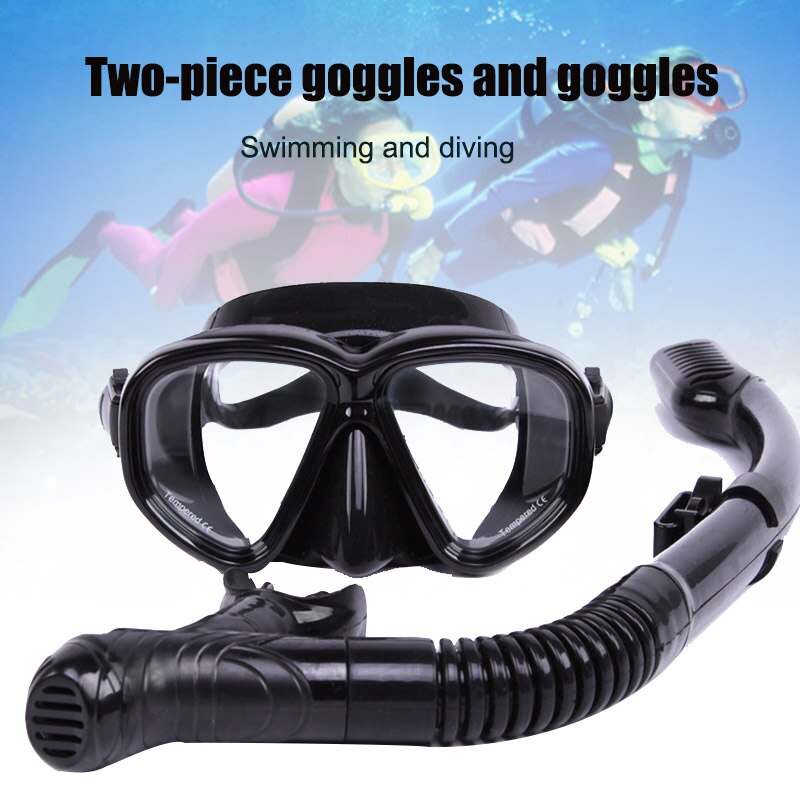 2pcs Diving Mask Dry Breathing Tube Set Snorkeling Diving Goggles Tube Kit MVI-ing