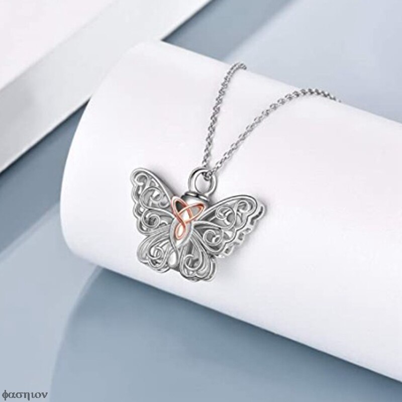 Schmetterling Urne Halskette Für Asche Anhänger Haustiere Feuerbestattung Andenken Halskette Für Frauen Schmuck