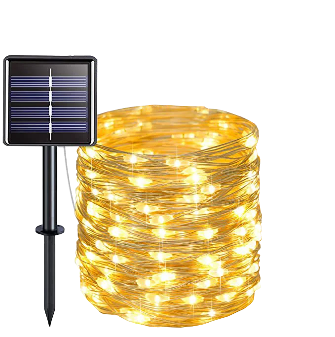 50/100/200 LED Solar- Licht Außen Lampe Schnur für Weihnachten Halloween Party Wasserdichte Lichterkette Garten Girlande: Blau / 16-20W