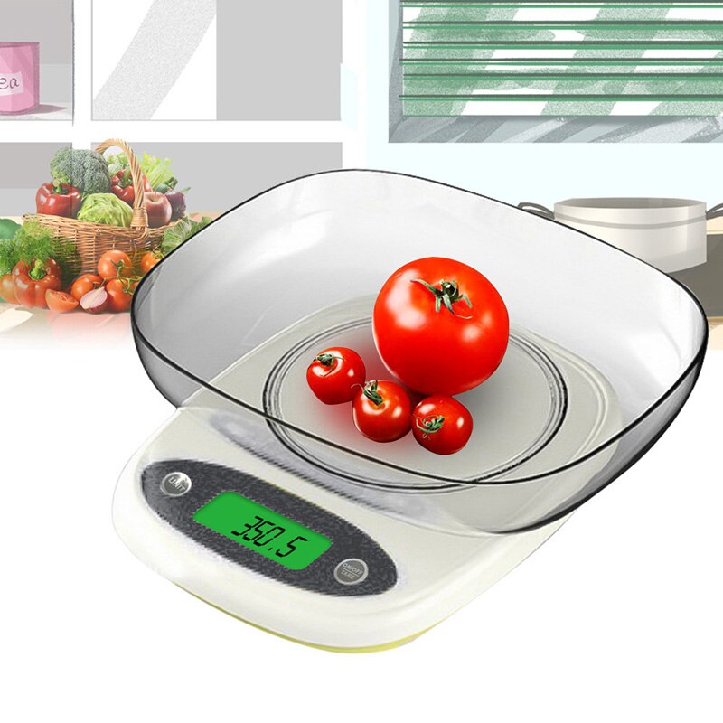 Balanza Digital Premium de 7kg/1g 3kg balanza electrónica LED retroiluminada pantalla Digital Balanza de alimentos 0,1g Oval
