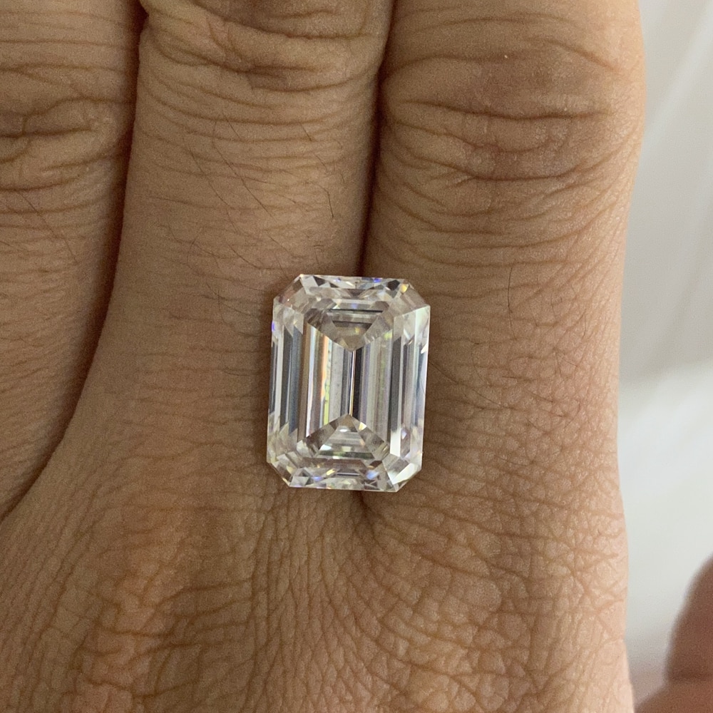 Meisidian Synthetische 1 Karaat 5X7Mm Wit D Vvs Losse Edelsteen Emerald Cut Moissanite Diamond Prijs