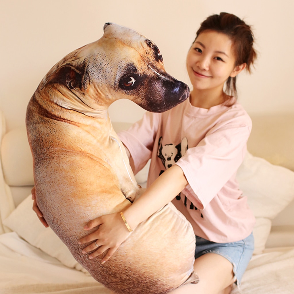 3D Hund Geformt Auto Dekorative Kissen Welpen Kissen Art Zimmer Heimat Dekorationen Karikatur Sofa Spielzeug Schlafen Kissen PP Baumwolle Kern