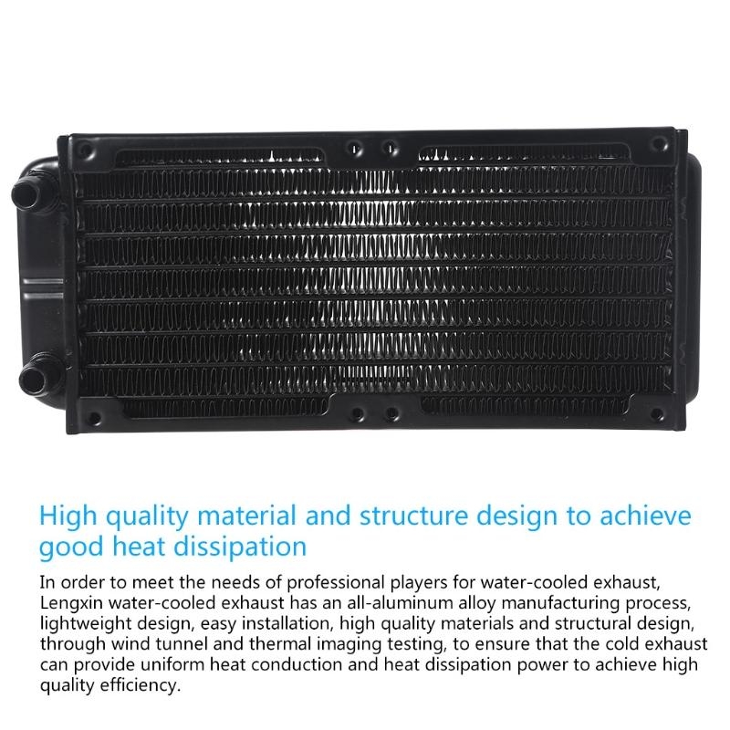 02DD 10 Rohr Aluminiumwärme -Wärmetauscher Kühler für PC CPU CO2 CO2 COOL SYSTEM COMPUTER G1/4 "Aluminiumkühler mit Rohr