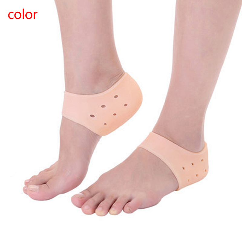 Rehausseur de pieds dissimulés, 1 paire, semelles invisibles pour augmenter la hauteur, protection du talon, coussinets de levage de pieds en Silicone, outil pour enfiler des chaussettes: color