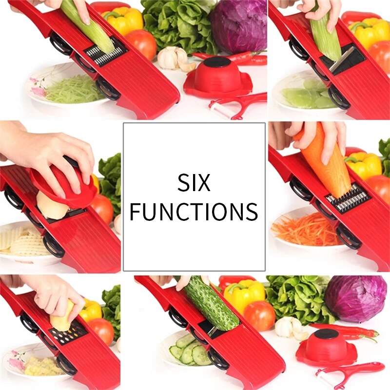 Vegetable Cutter Mandoline Slicer Kitchen Accessories Fruit Cutter Potato Peeler Carrot Cheese Grater Vegetable Slicer