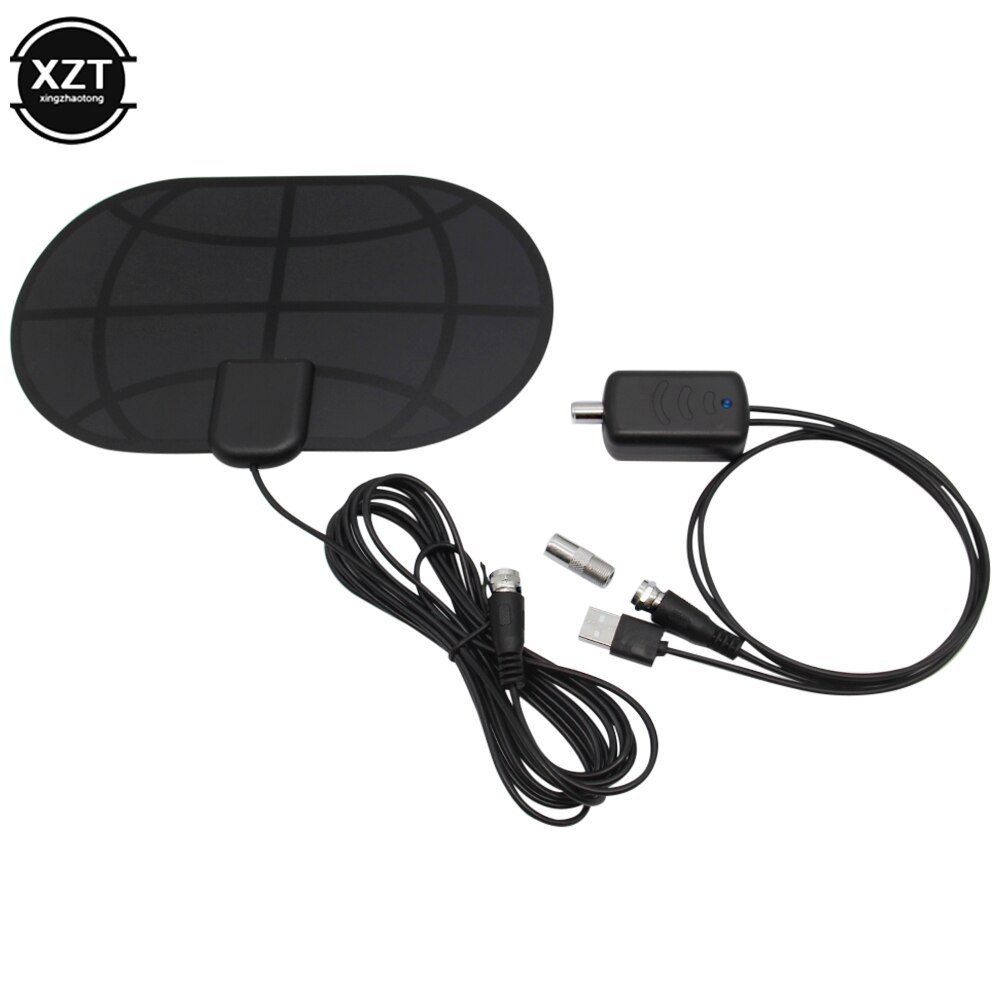 4K 25DB High Gain HD TV DTV Box Digital TV Antenna 980 Miles Range Max Booster Active Indoor Aerial HDTV Flat with Amplifier