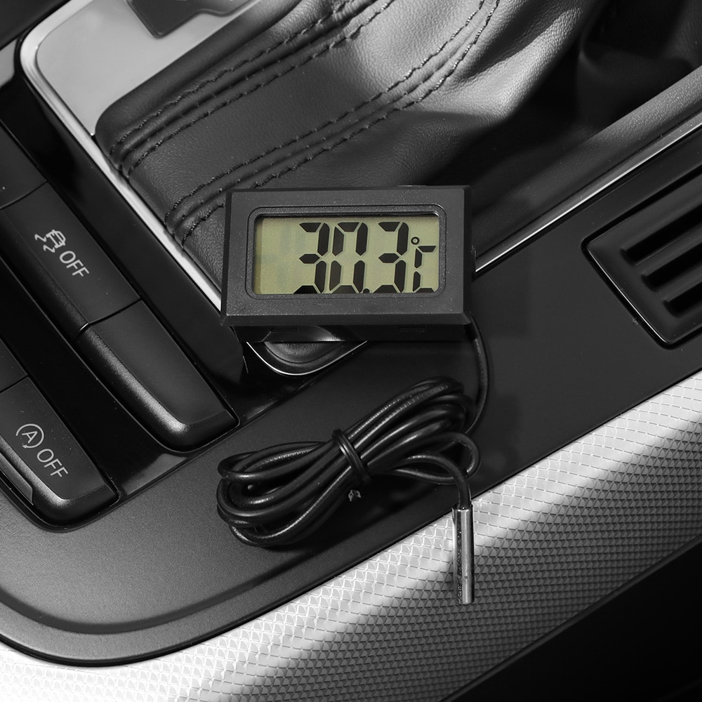 Draagbare 2 In 1 Auto Digitale Display Elektronische Klok Thermometer Auto Automotive Digitale Auto Thermometer Lcd Klok En Temperatuur