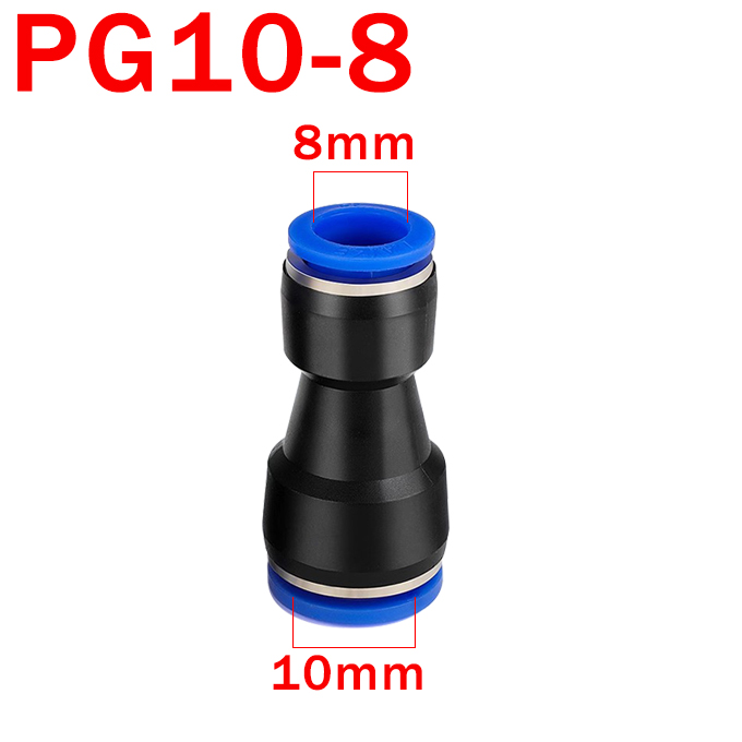 10 st pneumatiska kopplingar snabbluftkoppling slangkoppling plast pu  pg 4mm 6mm 8mm 10mm 12mm tryck in i rörplugg: Kungsblå