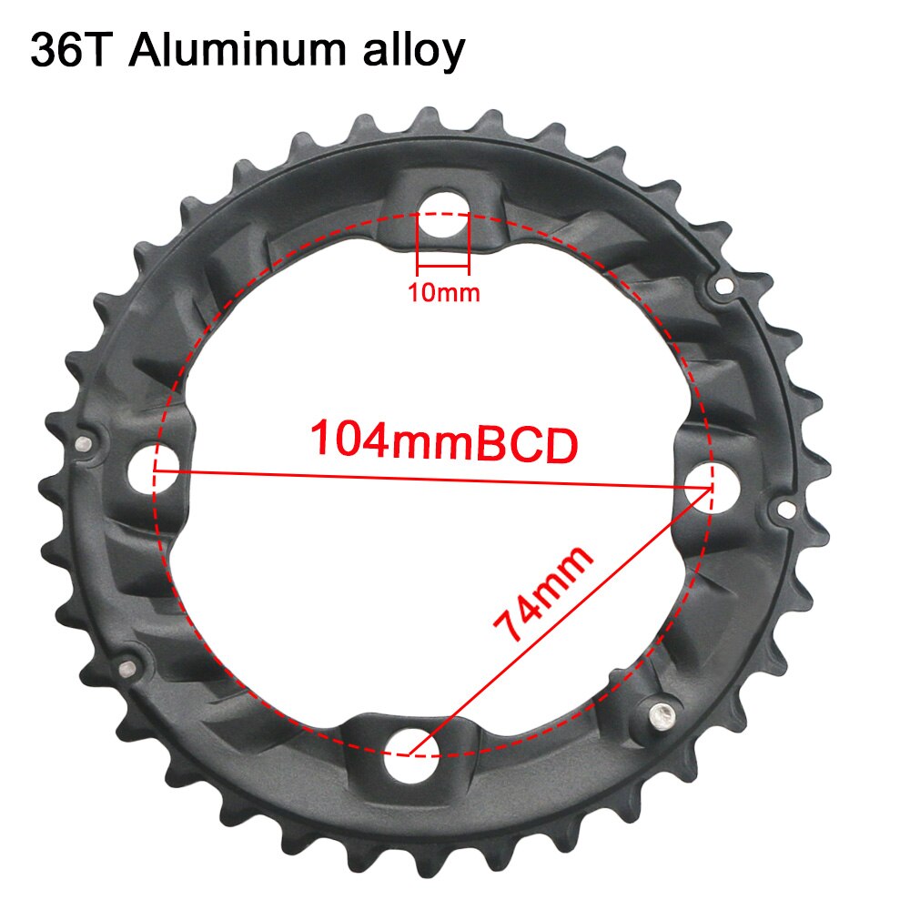 104BCD 64BCD Chainirng MTB Double/Triple Speed Bike Chainwheel 22/24/26/28/32/36/38/42T Mountain Bike Crankset Parts for Shimano: Blue