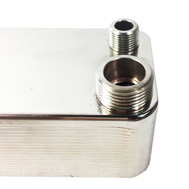 20-Plate Heat Water Exchanger 1/2''~1'' MPT Ports Water Heating System