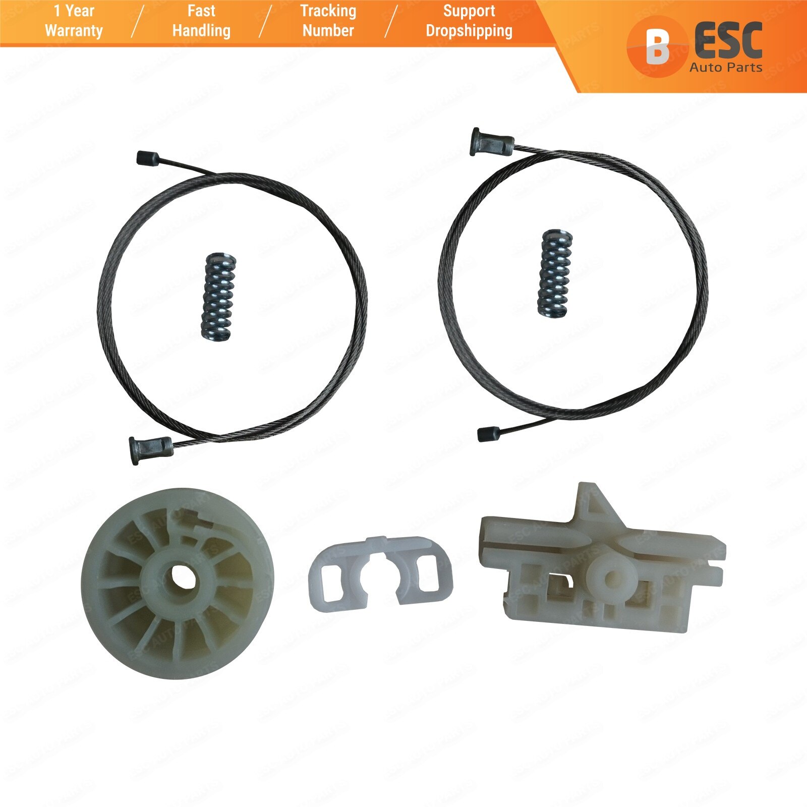 ESC Auto Parts EWR5313 Electrical Power Window Regulator Lifter Repair Set Front Left Door 51723318 for Fiat Grande Punto Evo199