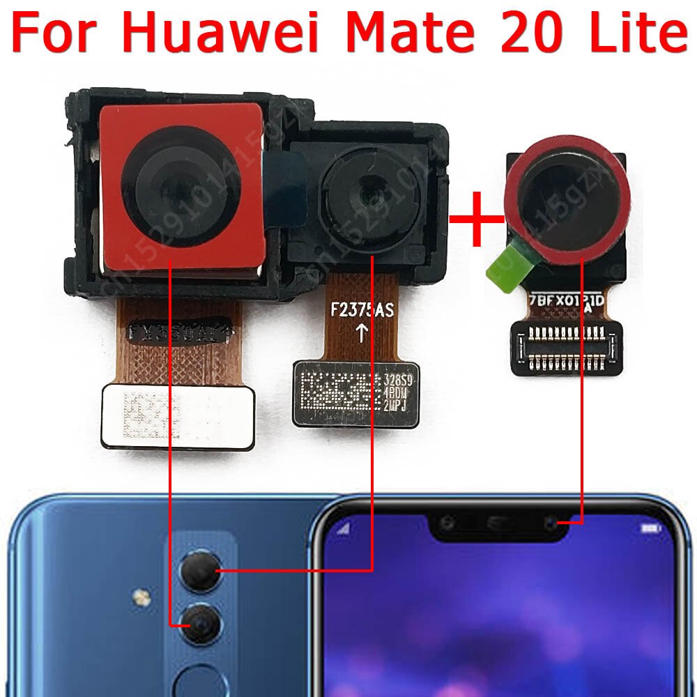 Original Rear Front Camera For Huawei Mate 20 Pro Mate20 Lite X 20X Facing Frontal Back Selfie Flex Camera Module Spare Parts: Mate20Lite BackFront