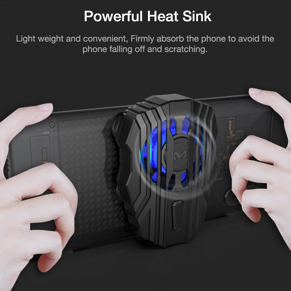 Mobiele Telefoon Cooler Voor Iphone Xs Max Xs Xr Stille Telefoon Radiator Pubg Controller Handvat Led Licht Koelventilator Voor samsung Huawe