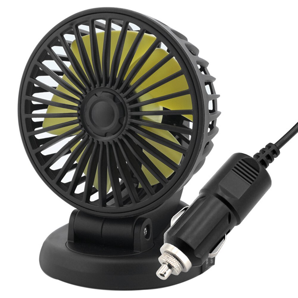 Zomer 12V 24V Voertuig Cooling Ventilator Voor Auto Suv Truck Bus 5 Blades Draaibare Mini Elektrische Koeling fan Auto Accessoires