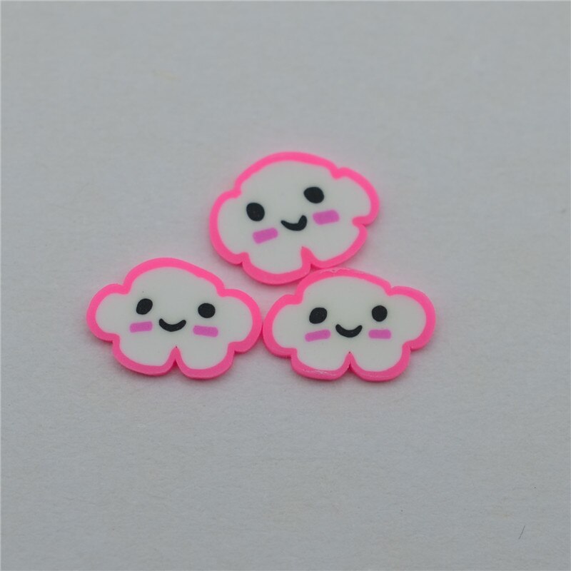5 stk skjønnhet kawaii himmel spiral regnbue kjærlighet på pinne godteri polymer leire cabochons flatback til gjør-det-selv-telefondekorasjon: Rosa 20g