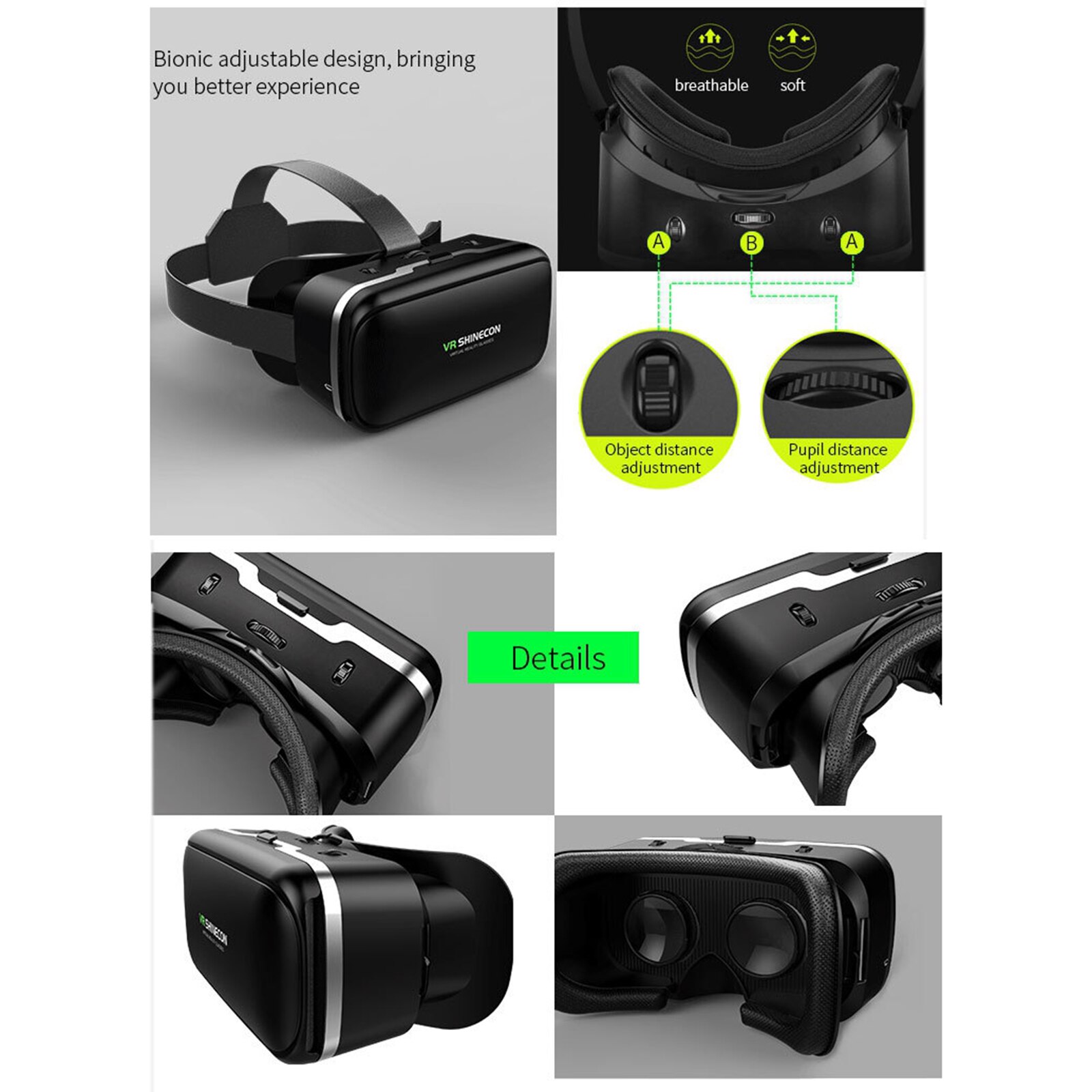 3d Glasses Virtual Reality Goggles 360 Movies For Smartphone Vr Headset With Controller Vr Headsets Headsets
