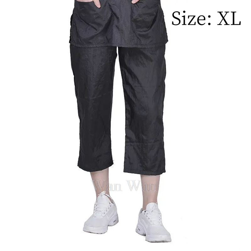 Wasserdichte Arbeits Kleidung Hosen Shorts Pet Shop Kosmetikerin Anti Statische Nicht Stick Haar Atmungsaktive Hose Pet Reinigung Pflege Y0519: Cropped trousers XL