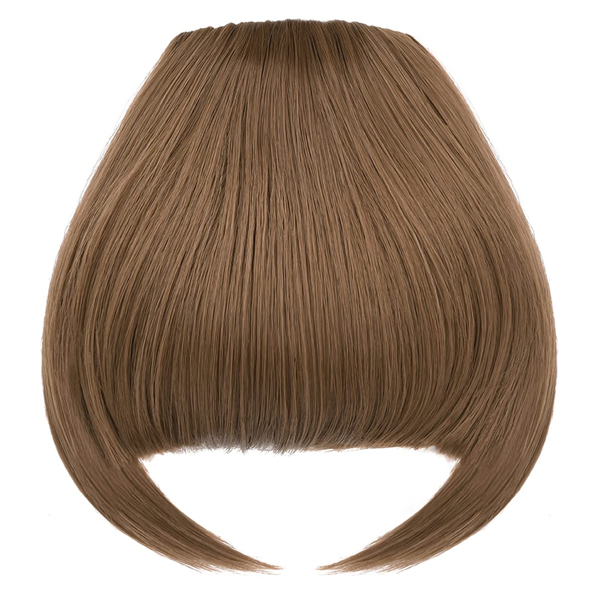 Extensions capillaires synthétiques à frange pour femmes, postiche à frange plate avec frange frontale