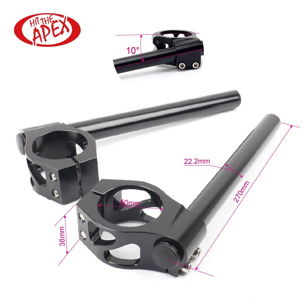 Manillar Clip-on para motocicleta de aleación de aluminio de 50mm, Triple velocidad Triumph 2005 2006 Daytona 675, manillares de clipones triples Steert