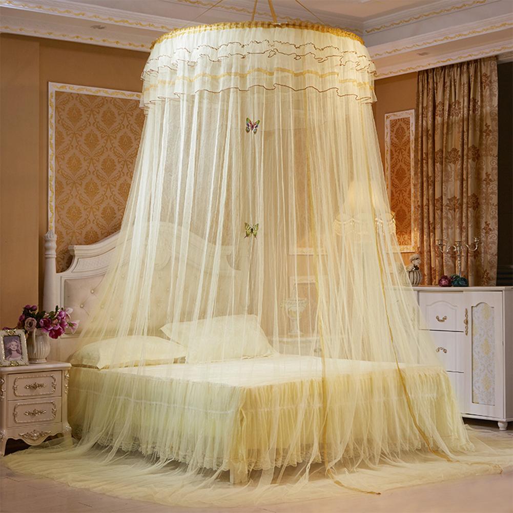 Lichtgevende Vlinder Baby Tent Wieg Netting Paleis Slaapkamer Bed Gordijn Kinderen Meisjes Mantel Klamboe Tenten Decoratieve Luifel: Yellow
