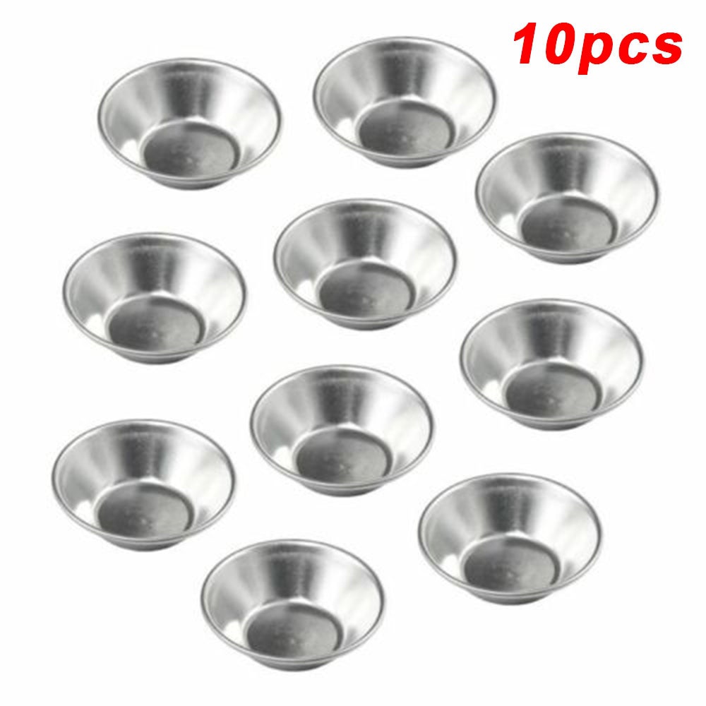 10 stuks Eiertaart Aluminium Cupcake Cookie Bloemvorm Mold Tin Bakvorm: Default Title