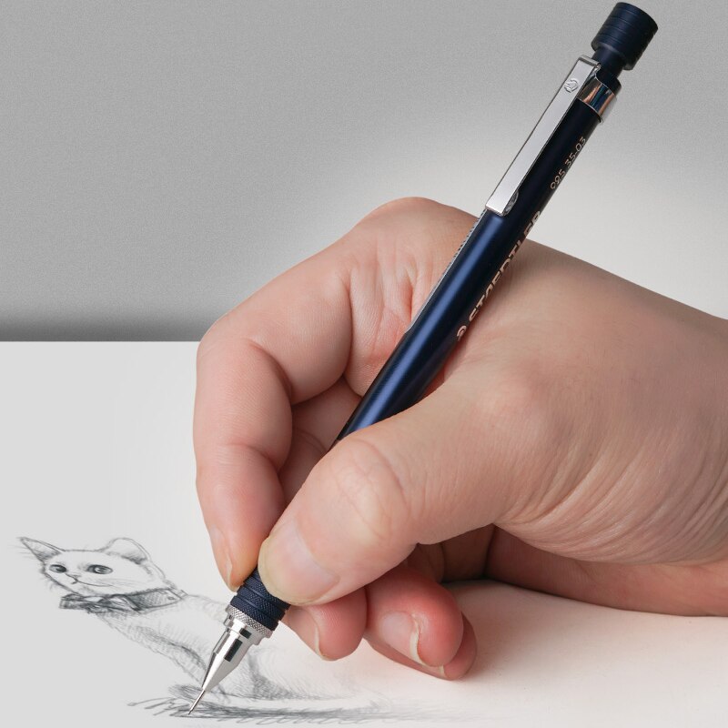 Lápiz automático Staedtler 925 Series 25 | 35 lápiz de dibujo de lápiz movible de centro de gravedad bajo de varilla de Metal