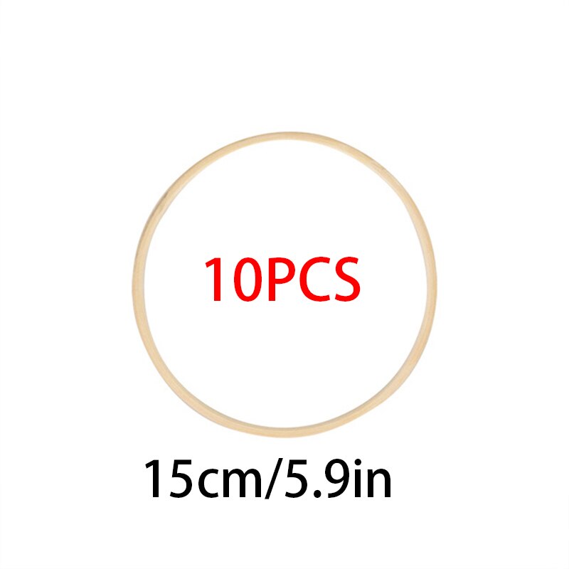 Cadre rond en bois de bambou, 8-40cm, cercle de broderie, outils pour bricolage, artisanat, couture, accessoires de décoration: 15cm