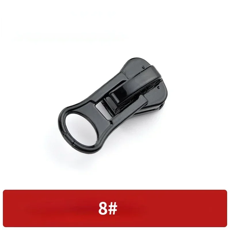 5 deslizadores de cremallera de metal para cremalleras de dientes de resina 3 # /5 # /8 # Accesorios negros de la cremallera de la ropa de los deslizadores de la cremallera del bloqueo auto: Opaco