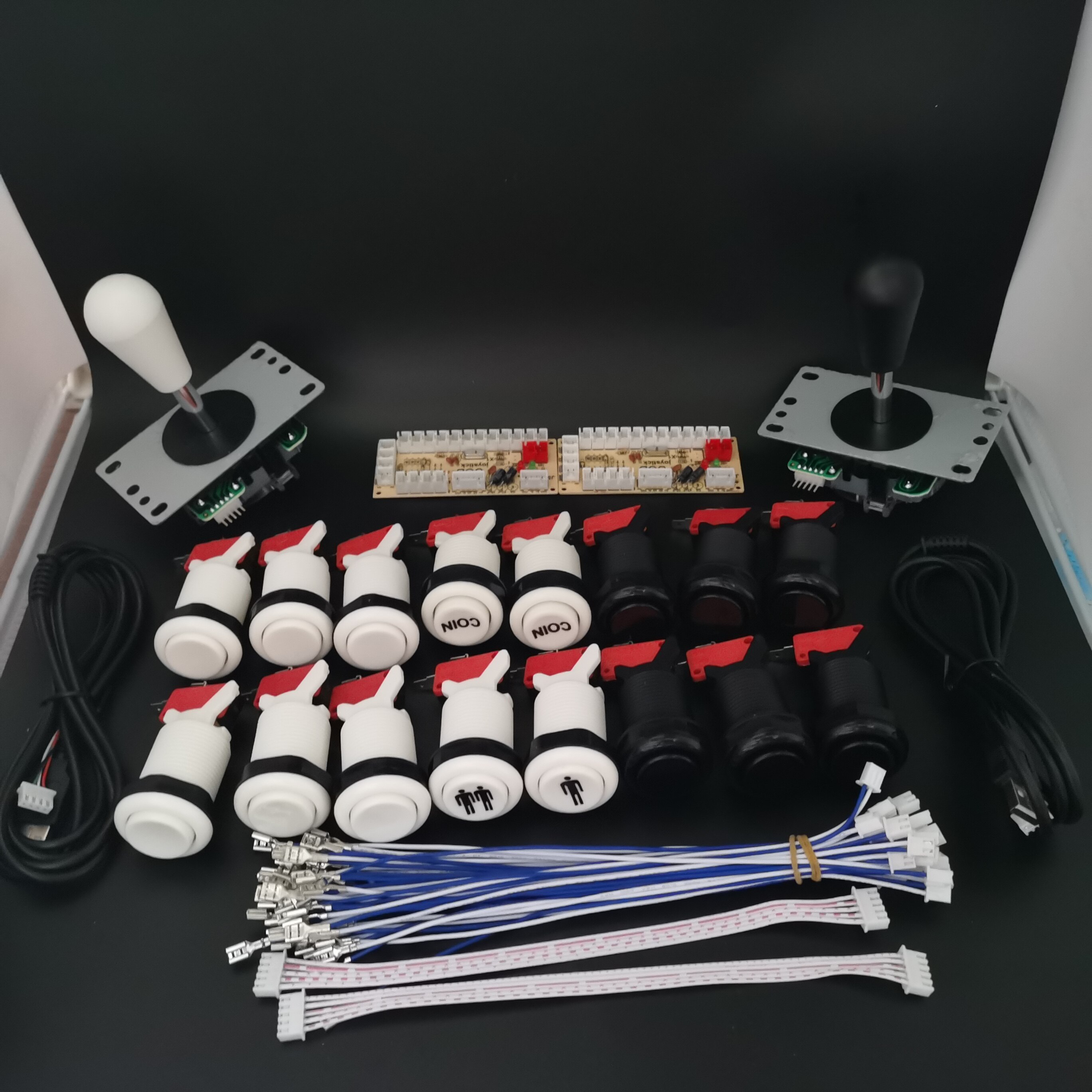 2 Player Arcade DIY Parts Kit 4/8 Way SANWA Joystick American Style Push Button Micro Switch Zero delay For PC Raspberry pi