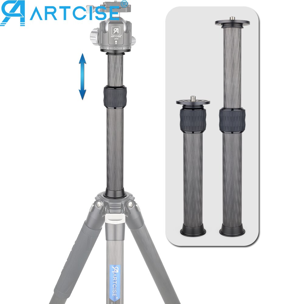 Lightweight EC Carbon Fiber Tripod Center Column 32.5mm 29mm 25mm 2-Section Extension Tube Tripod Monopod Adapter Extender