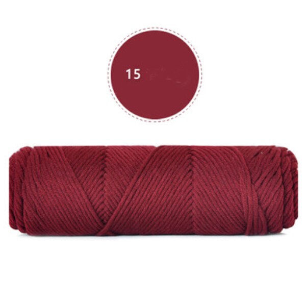 Hilo grueso de algodón suave y seda Natural para tejer bufandas para amantes, jerséis, tejer ganchillo de lana, hilo de tejer 100g/pzs: 15