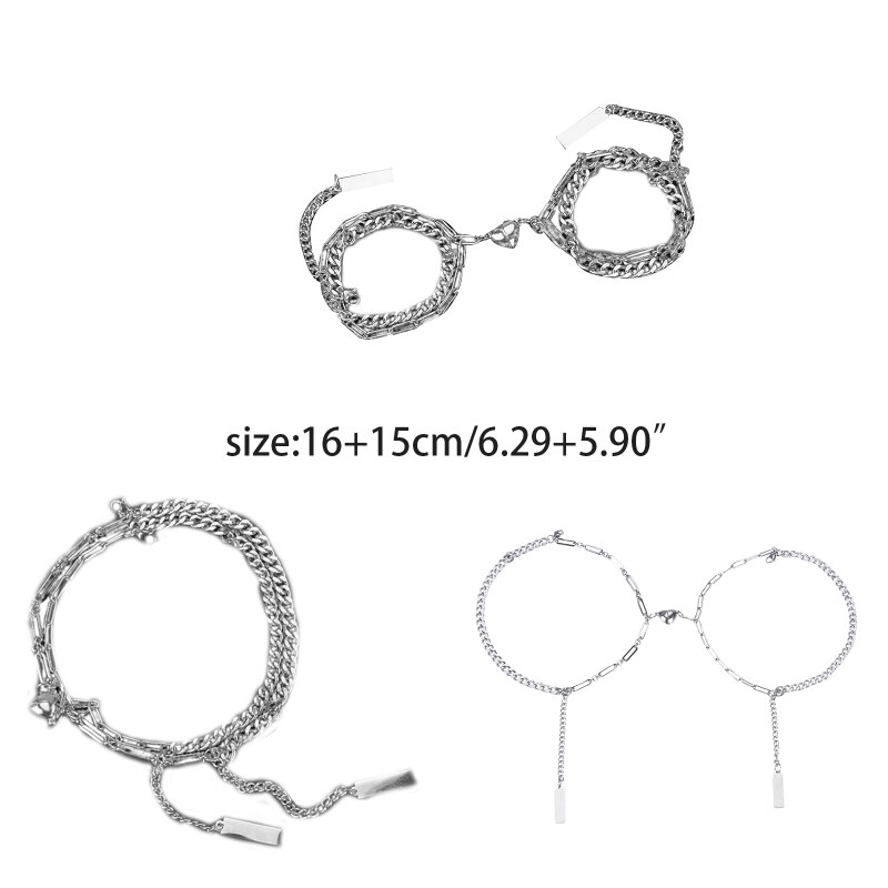 1/2 magnetische partnerarmbänder für damen und herren – passende armbänder für verliebte, freund/freundin oder Partner