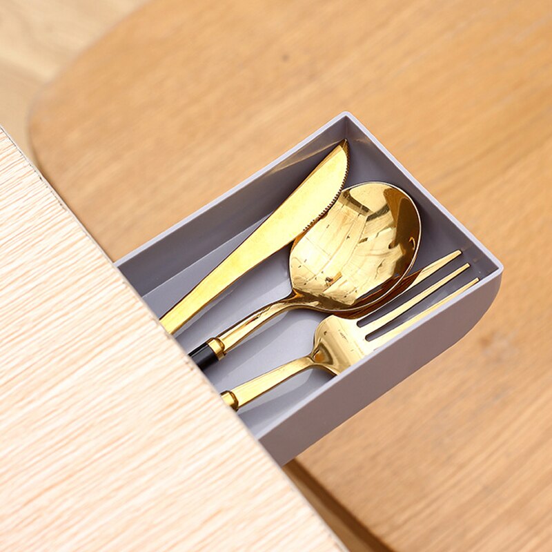 Adhesive Desktop Organizer Drawer Sundries Self-Stick Pencil Tray Under Desk Holder Pop-up Pen Storage Drawer Organizer