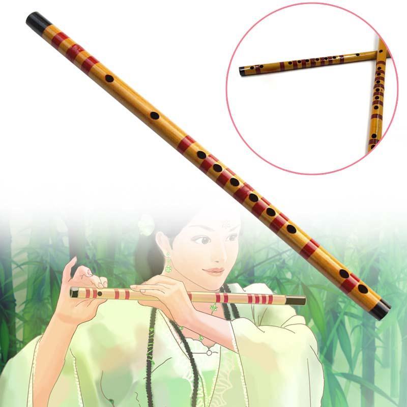 Professionele Bamboe Fluit Muziekinstrument Houten Traditionele Chinese Wind Instrument Met Rode String