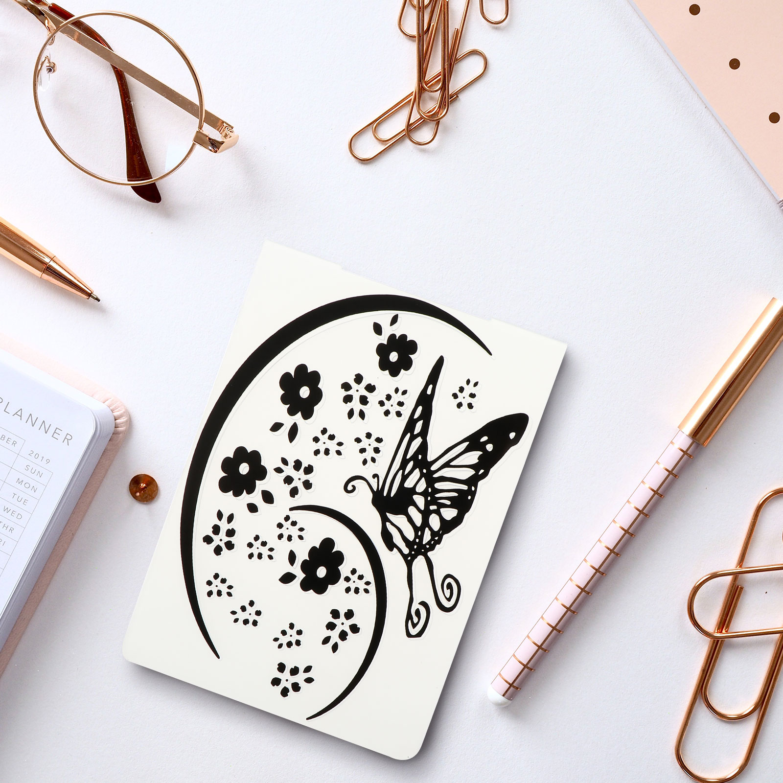 10Pcs Mooie Stijlvolle Duurzaam Plastic Embossing Stencil Embossing Map Embossing Template