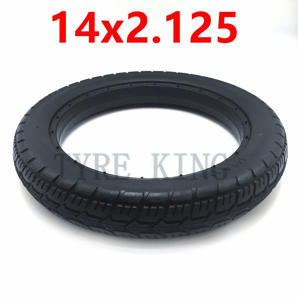 14x2.125 Solid Tyre 14*2.125 Thickened Explosion-proof Tire for Folding Electric Bicycle E-bike Accessories